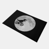 Paillasson Retro 80s Dinosaur vélo et lune (Incliné)