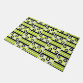 Paillasson Retro Atomique Carrés lignes Chartreuse (Incliné)