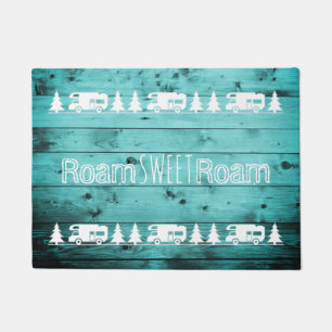 Paillasson Rétro bois vintage de Teal d'envie de voyager de