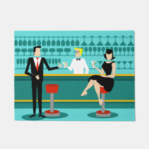Paillasson Retro Cocktail Lounge Porte Mat