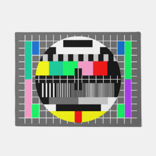 Paillasson Rétro écran d'essai de la couleur TV