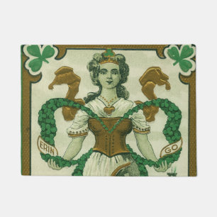 Paillasson Rétro - Erin Go Braugh. Vœux de la Saint-Patrick
