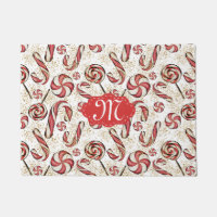 Retro Festive mignonne Sucre de canne rouge Motif