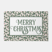 Paillasson Retro Holly Joyeux Noël (Devant)