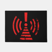 Paillasson Retro Keep Back Energy Warning Symbol (Devant)