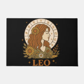 Paillasson Retro Leo Zodiac Boho Floral Astrology (Devant)