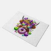 Paillasson Retro Mardi Gras, Vache des Highlands (Incliné)