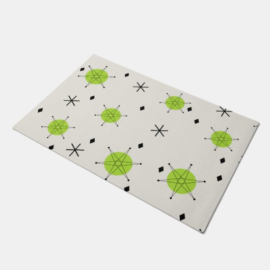 Paillasson Retro Mid Mod Starburst Sky Chartreuse (Incliné)