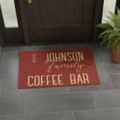 Paillasson Retro Nom de famille Café Bar
