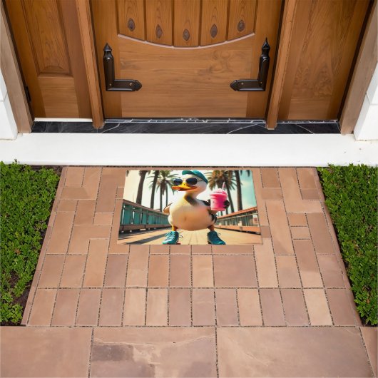 Paillasson Retro Summer Funny Roller Duck (De plein air)