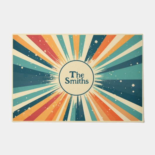 Paillasson Retro Sunburst Door Mat. (Devant)