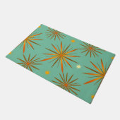 Paillasson Retro Teal Orange Starburst Pattern (Incliné)