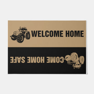 Paillasson Retro Truck Doormat, Bienvenue Au revoir