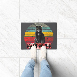 Paillasson Retro Vintage Chat Noir Ew