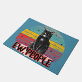 Paillasson Retro Vintage Chat Noir Ew (Incliné)