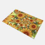 Paillasson Rêve Floral, Art Fractal Moderne Abstrait Fleur (Incliné)