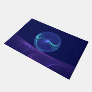 Paillasson Rêve Violet Bleu Lumineux Art Fractal Abstrait