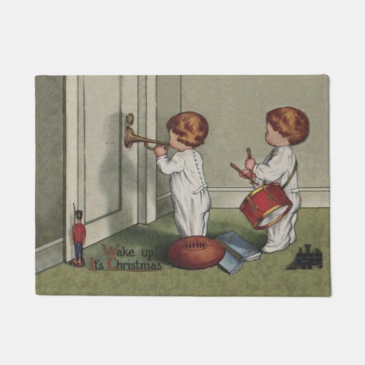 Paillasson Réveillez-vous son joli enfant de Noël (Devant)