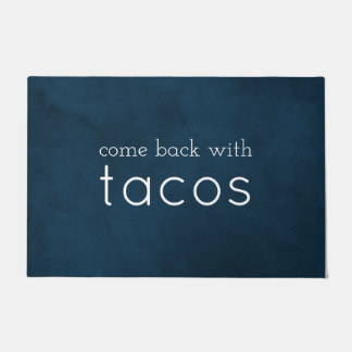 Paillasson Revenez avec Tacos Funny (Welcome Mat) Navy Blue