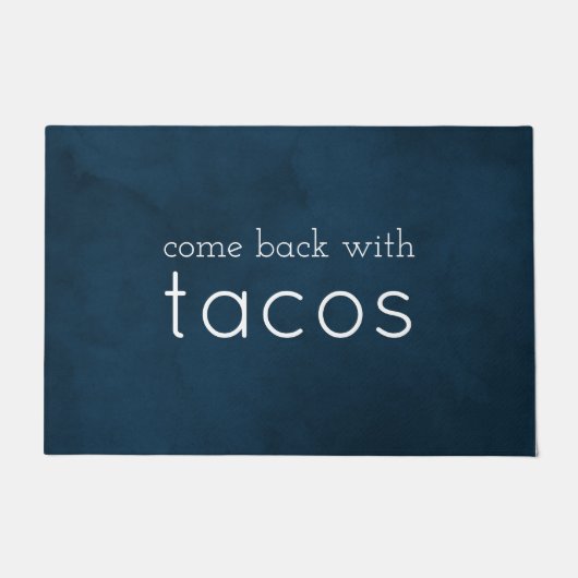 Paillasson Revenez avec Tacos Funny (Welcome Mat) Navy Blue (Devant)