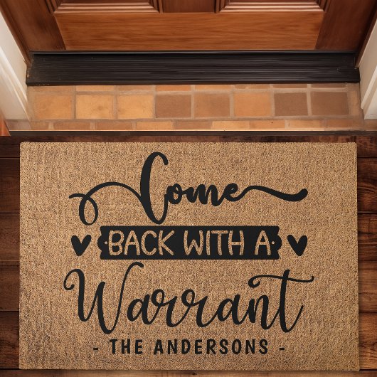 Paillasson Revenez Avec Un Mandant Drôle Faux Burlap Doormat