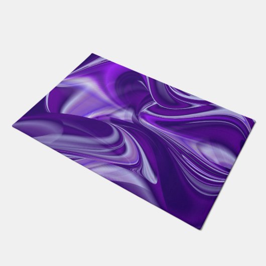 Paillasson Rêves arc-en-ciel à fleurs violettes (Incliné)