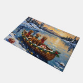 Paillasson Rhodesian Ridgeback Christmas Boat Holiday (Incliné)