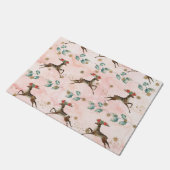 Paillasson Rindeer Avec Fleurs Dans Antlers Motif (Incliné)