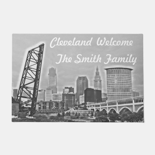 Paillasson River View Cleveland Skyline (Devant)