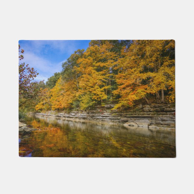 Paillasson Rivière bleue à l'automne (Devant)