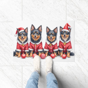 Paillasson Robe de Noël pour Lapphund finnois avec chapeau de