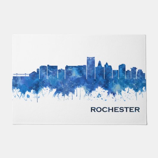 Paillasson Rochester Minnesota Skyline Blue (Devant)