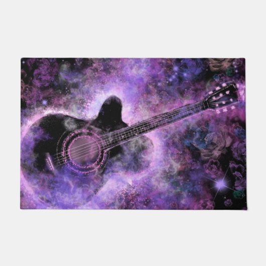 Paillasson Rock N Roll Guitar Doormat Purple (Devant)