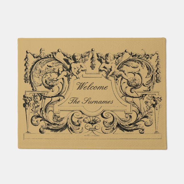 Paillasson Rococo baroque français vintage (Devant)