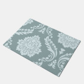 Paillasson Rococo Damask Art I Duck Egg Blue+Teal (Incliné)