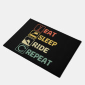 Paillasson Roler coaster Eat Sleep Ride Repeat Retro Funny (Incliné)