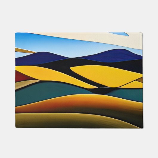 Paillasson Rolling Hills of California Paysage minimaliste (Devant)