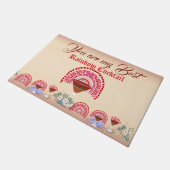 Paillasson Romantique Rainbow Cocktail Valentine Hearts Flora (Incliné)