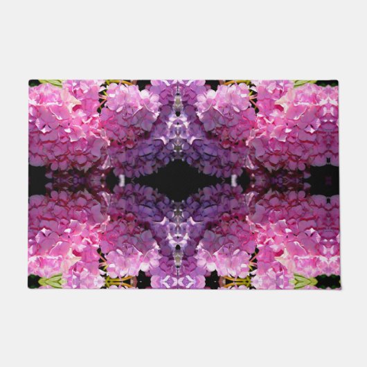 Paillasson Romantique rose floral élégant hydrangeas (Devant)