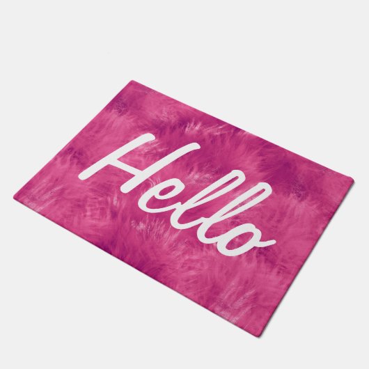 Paillasson Rose chaud | Hello Doormat (Incliné)