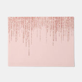 Paillasson Rose de luxe Gold Sparkly Glitter Fringe (Devant)