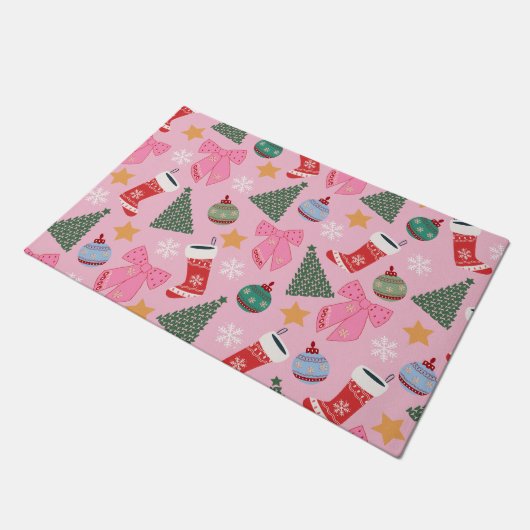 Paillasson Rose de Noël mignon (Incliné)