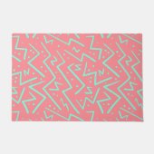 Paillasson Rose et Vert Retro Conception Psychédélique (Devant)