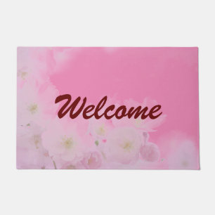 Paillasson Rose Floral Moderne Professionnel Minimaliste