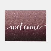 Paillasson Rose Gold Bourgogne Rouge Parties scintillant mini (Devant)