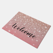 Paillasson Rose Gold Parties scintillant Girl Pink (Incliné)