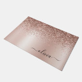 Paillasson Rose Gold - Parties scintillant rose pâle Nom du m (Incliné)