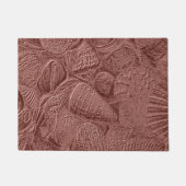 Paillasson Rose Gold Seashells Ocean Beach Élégant (Devant)