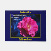 Paillasson Rose Mark 10:27 Citation Inspirationnelle (Devant)