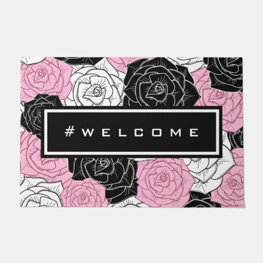 Paillasson Rose moderne (Devant)
